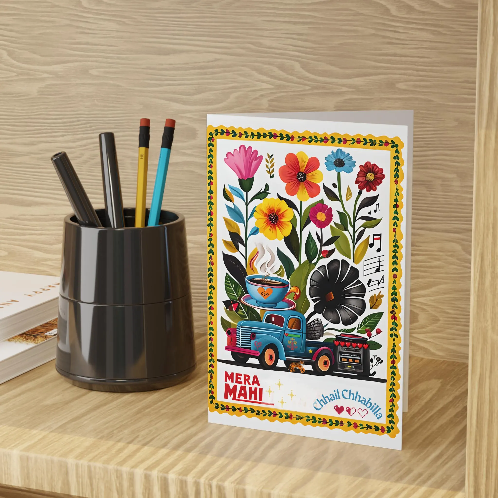 Floral Illustrated Greeting Card: Vibrant Birthday, Thank You, Friendship - image 3