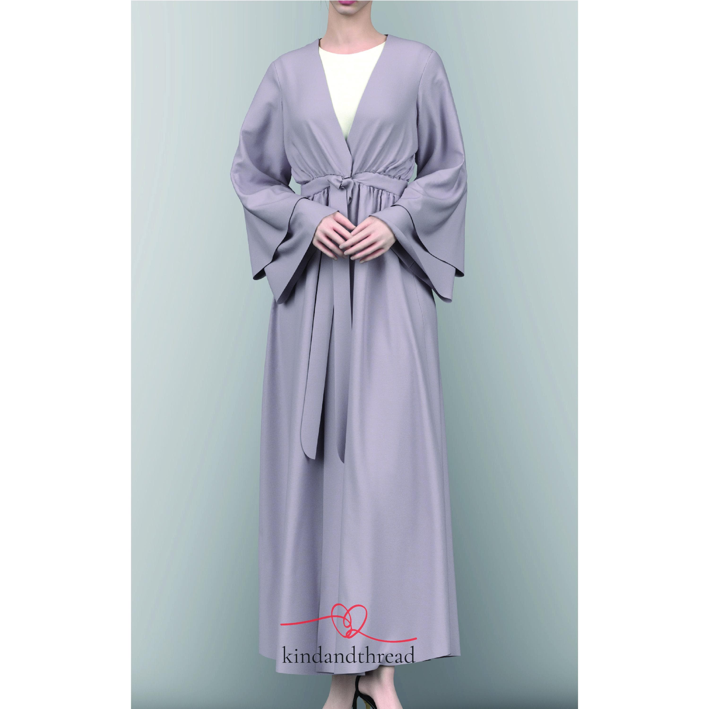 Layla Abaya PDF Sewing Pattern: Modest Dress with Flare Sleeve (PDF Digital Download) - image 4