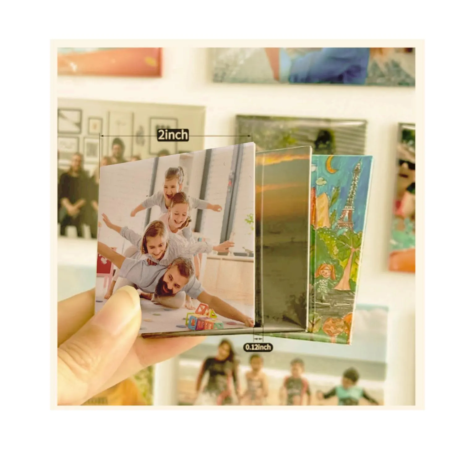 Custom Baby Photo Magnet: Personalized Birth Announcement Keepsake - Set of 10 - image 4