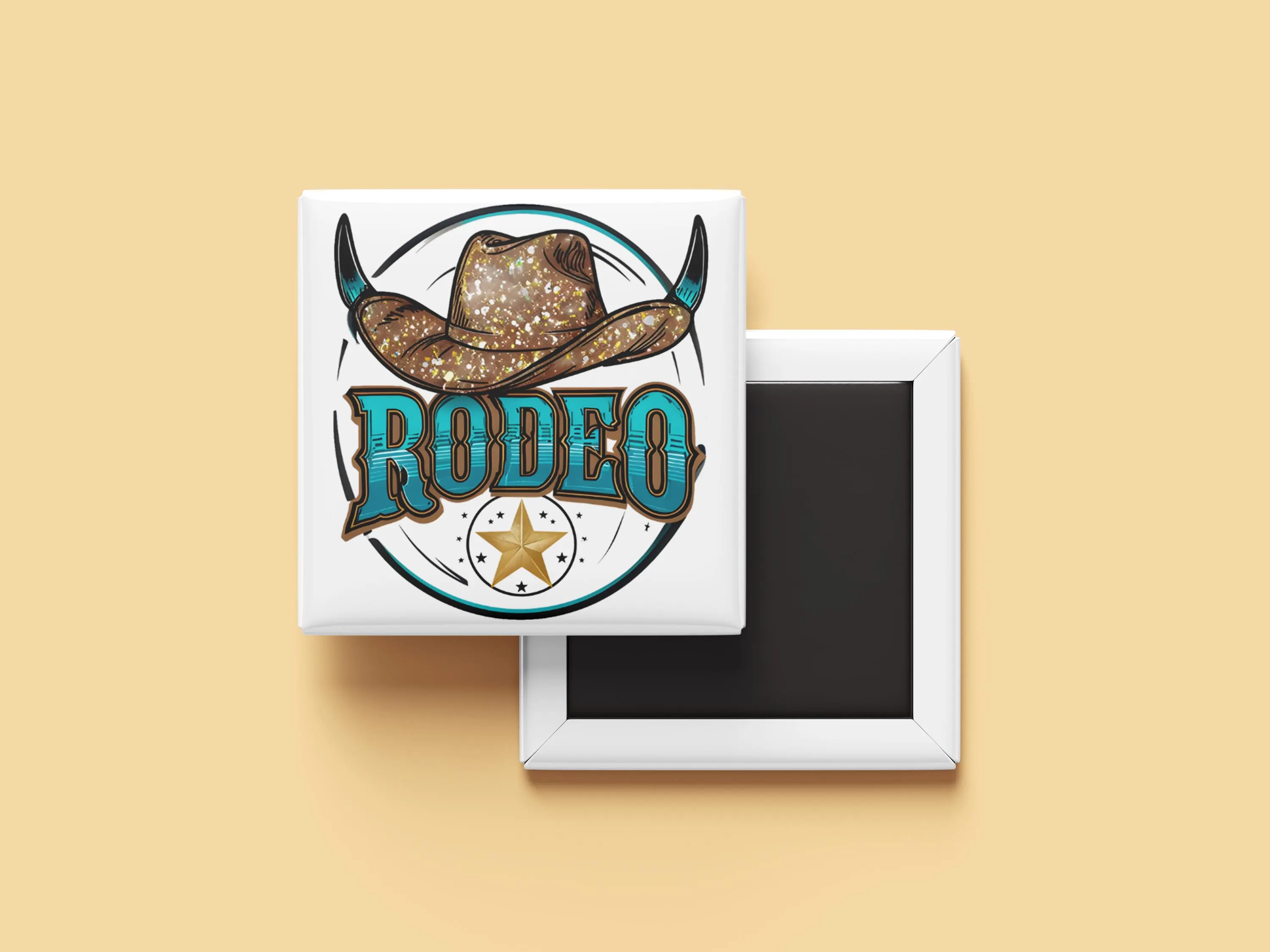 Western Cowgirl Fridge Magnet Set: Rodeo, Howdy, Small Town (Set of 4) - image 5
