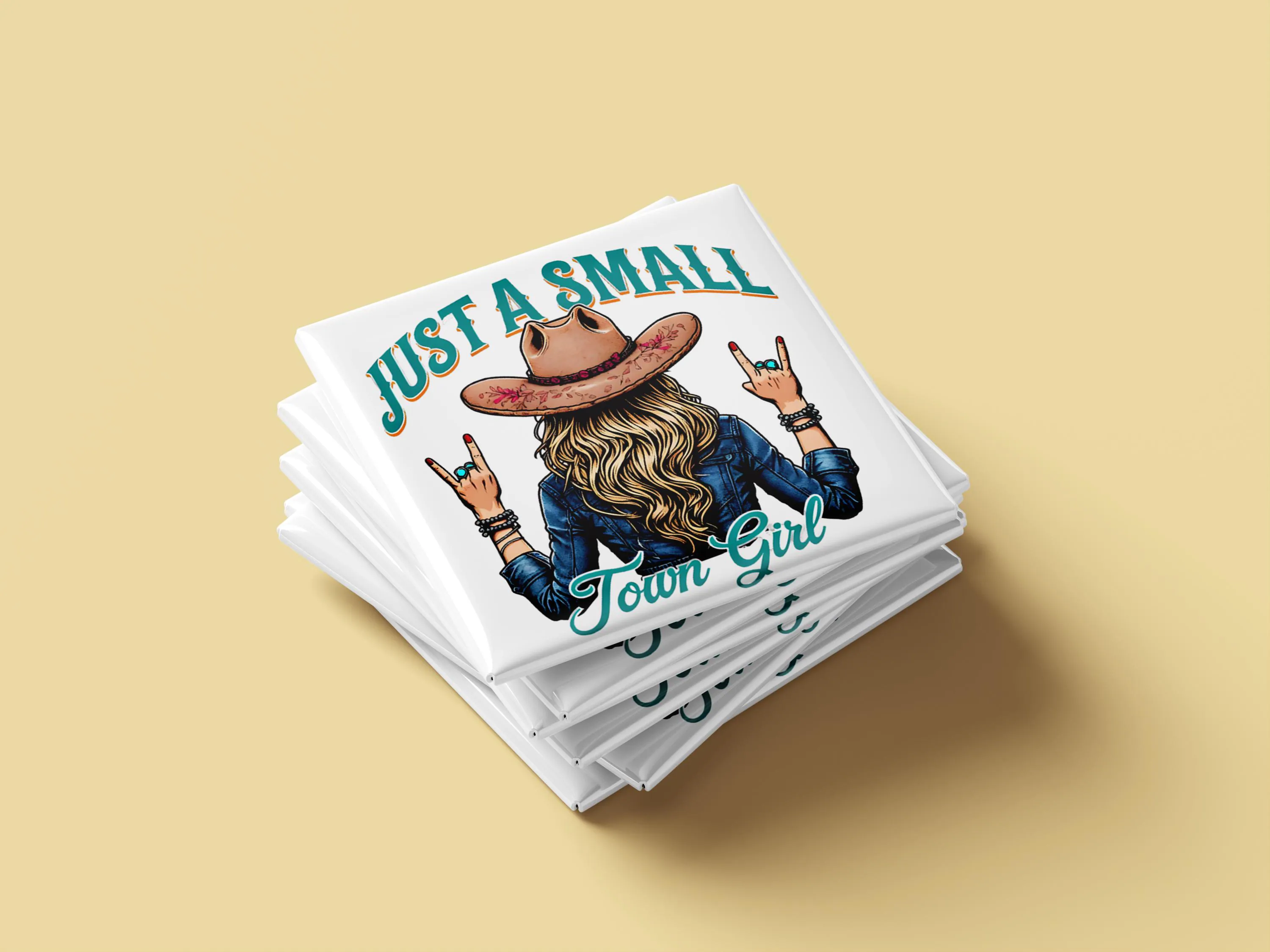 Western Cowgirl Fridge Magnet Set: Rodeo, Howdy, Small Town (Set of 4) - image 3
