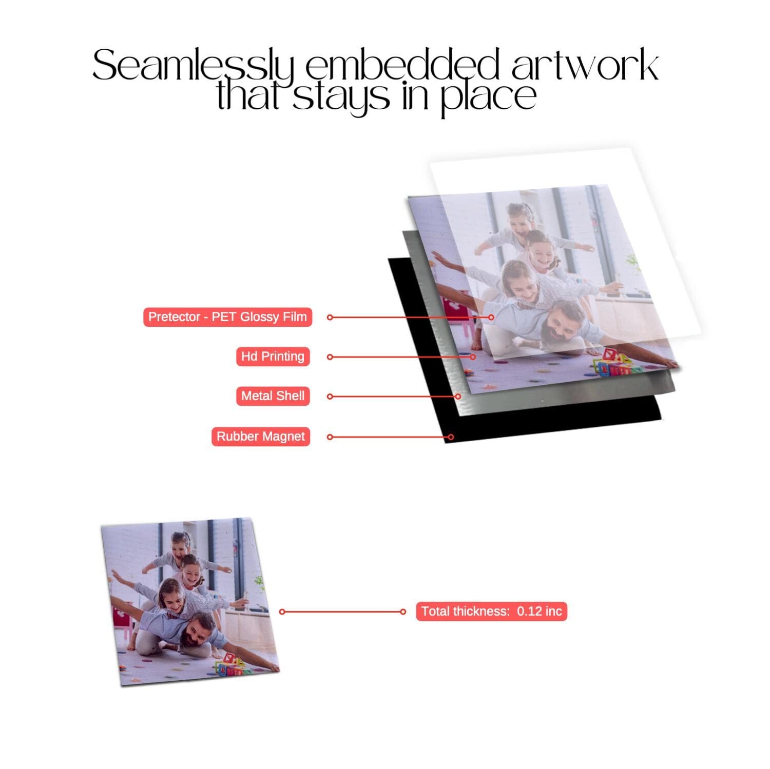 Custom Baby Photo Magnet: Personalized Birth Announcement Keepsake - Set of 10 - image 5