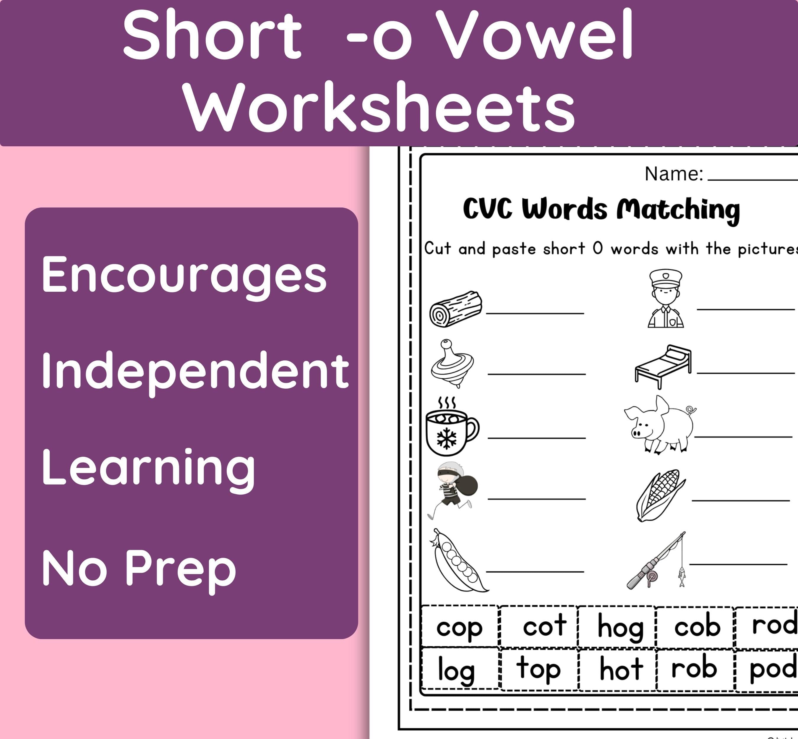 Short Vowel O CVC Worksheets | Kindergarten Phonics Activities | Early Reading Practice | CVC Word Families PDF - image 4