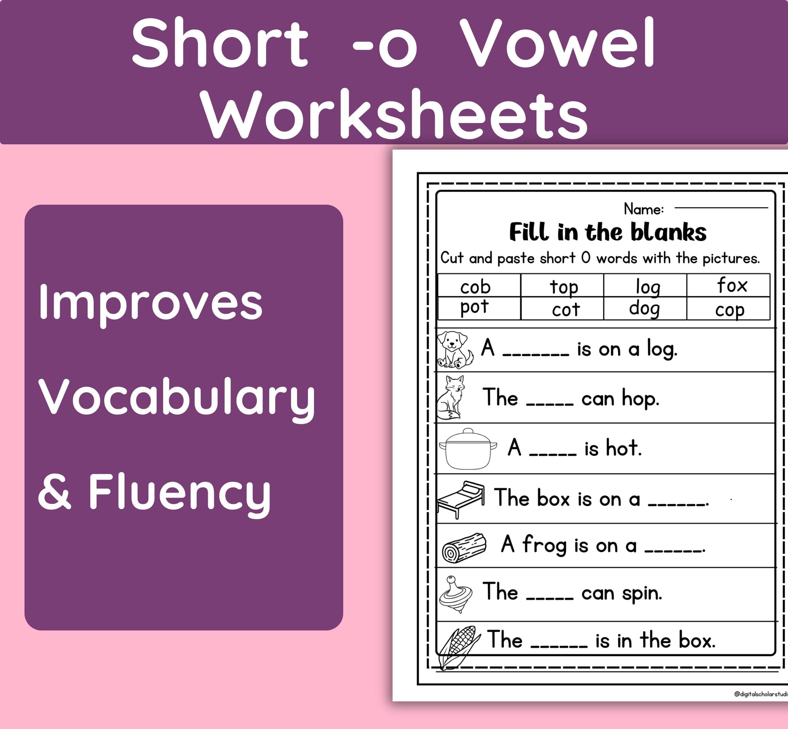 Short Vowel O CVC Worksheets | Kindergarten Phonics Activities | Early Reading Practice | CVC Word Families PDF - image 3