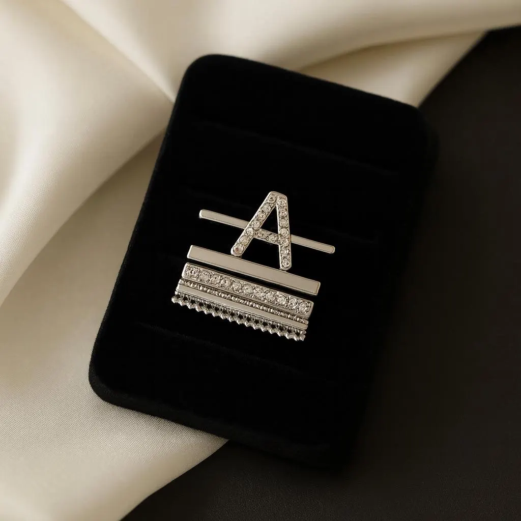 Zircon Letter Charms for Apple Watch Band - Personalized Steel Set - image 5