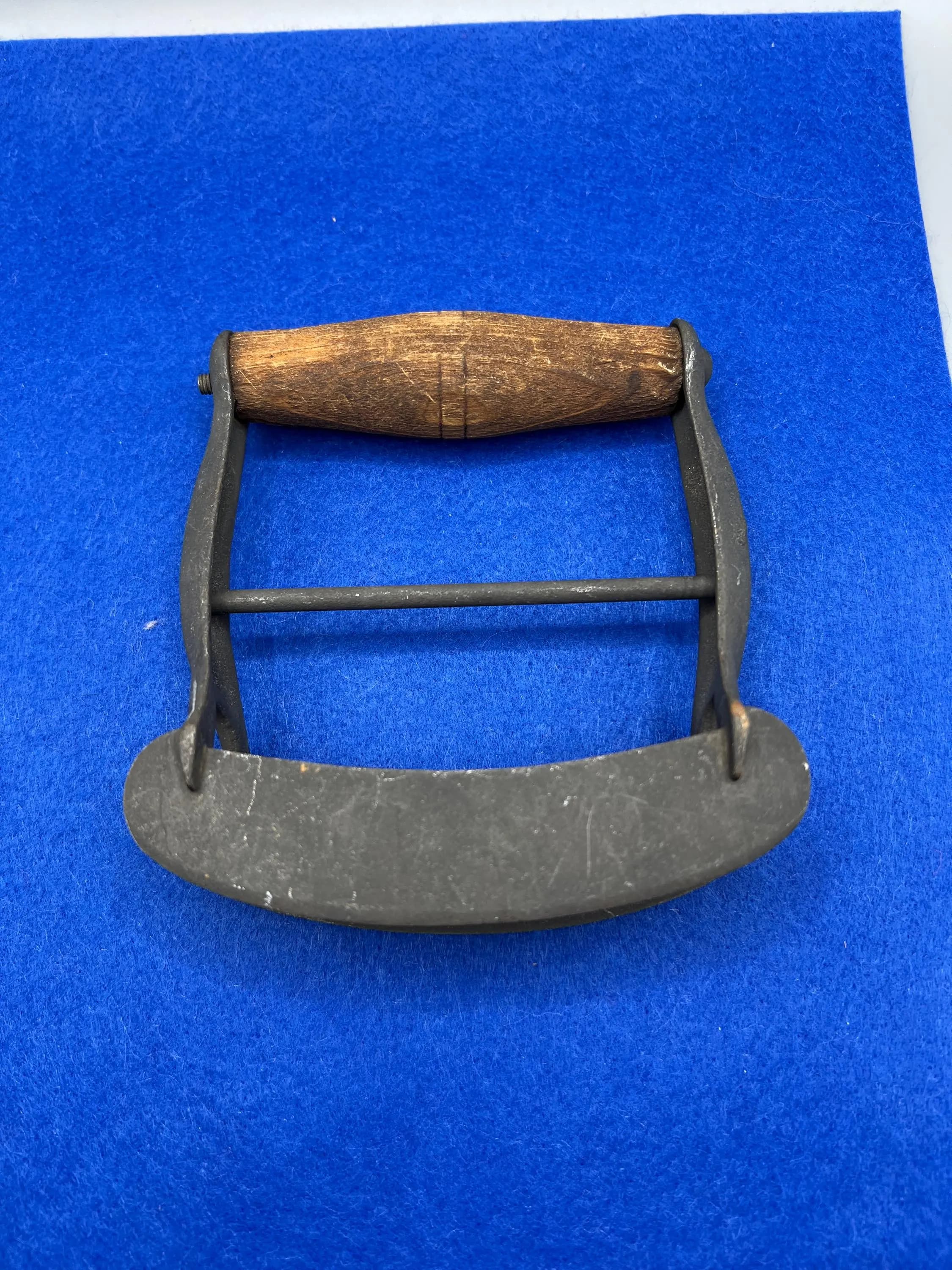 Antique Primitive Double Blade Food Chopper With Wood Handle, Farmhouse Country Kitchen - image 3