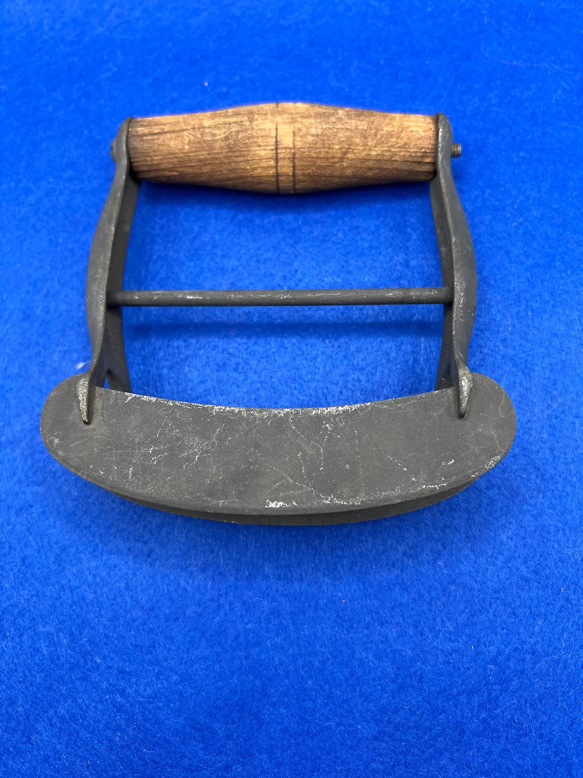 Antique Primitive Double Blade Food Chopper With Wood Handle, Farmhouse Country Kitchen - image 4