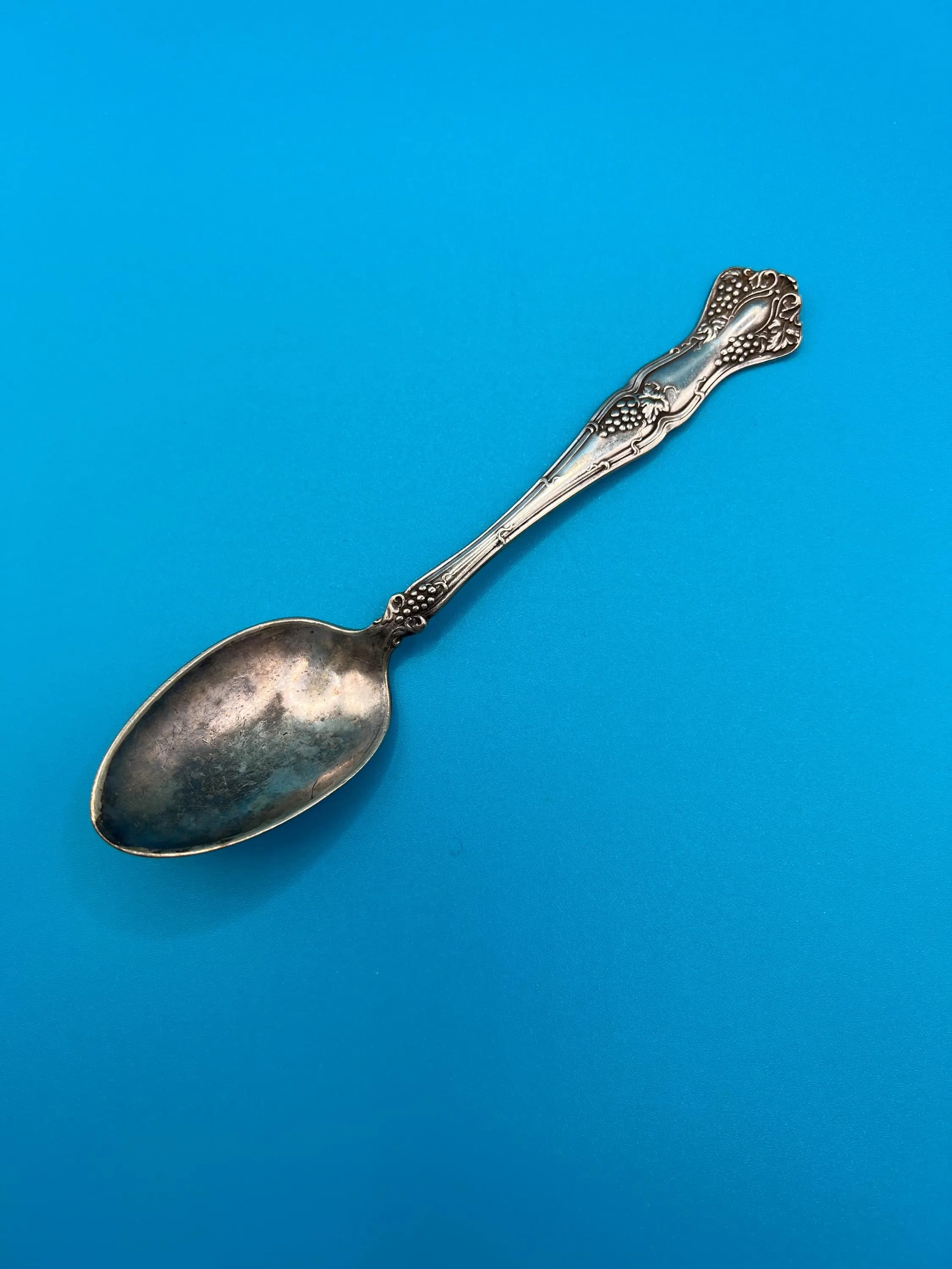 Vintage 1847 Rogers Brothers Silver Teaspoon: Grape Design on Handle