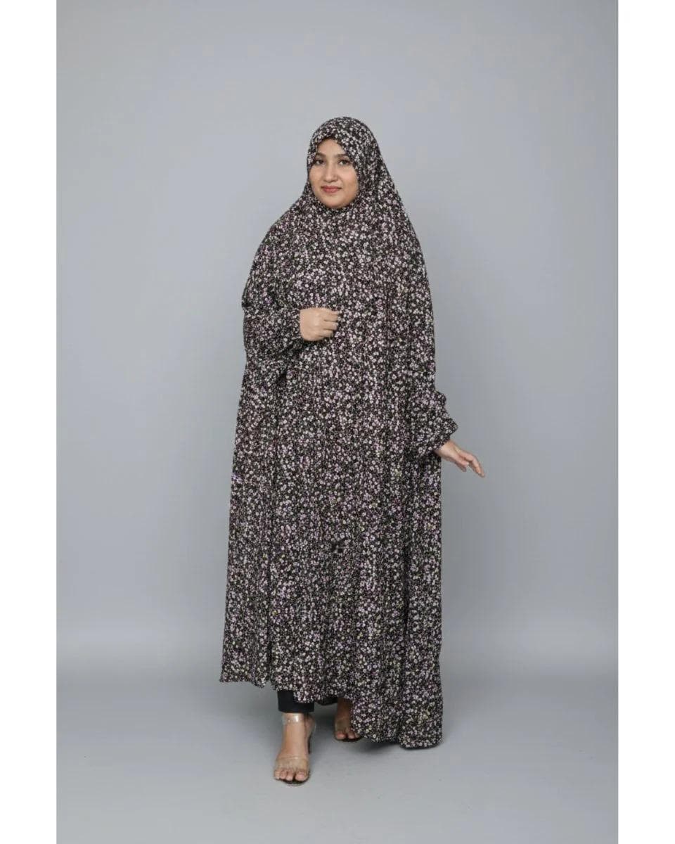 Floral Pattern Modest Islamic Prayer Chador - image 2