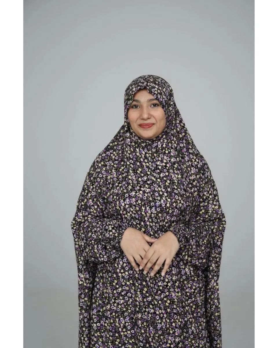 Floral Pattern Modest Islamic Prayer Chador - image 4