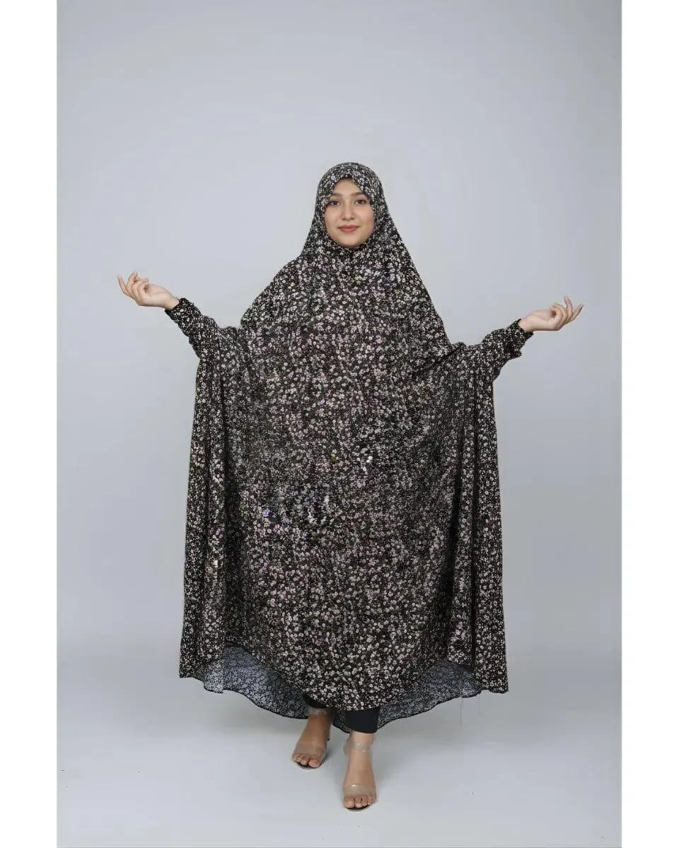 Floral Pattern Modest Islamic Prayer Chador - image 5