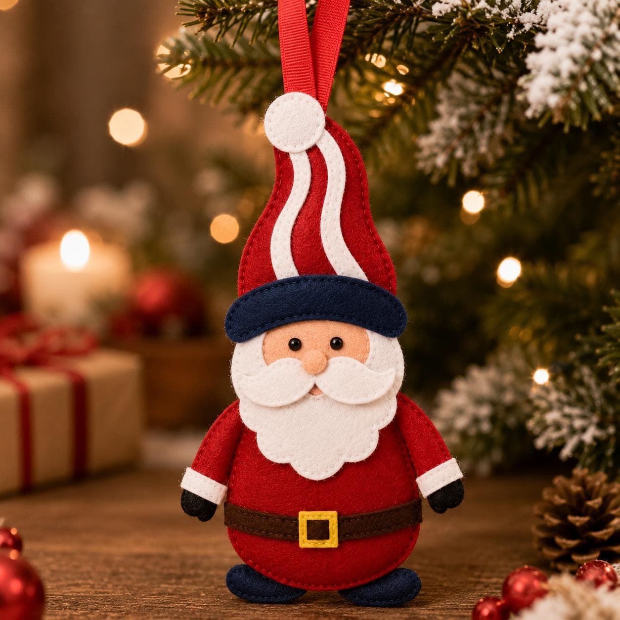 Santa Felt Ornament Sewing Pattern | Text-Only Christmas Craft Guide (PDF Download) - image 4