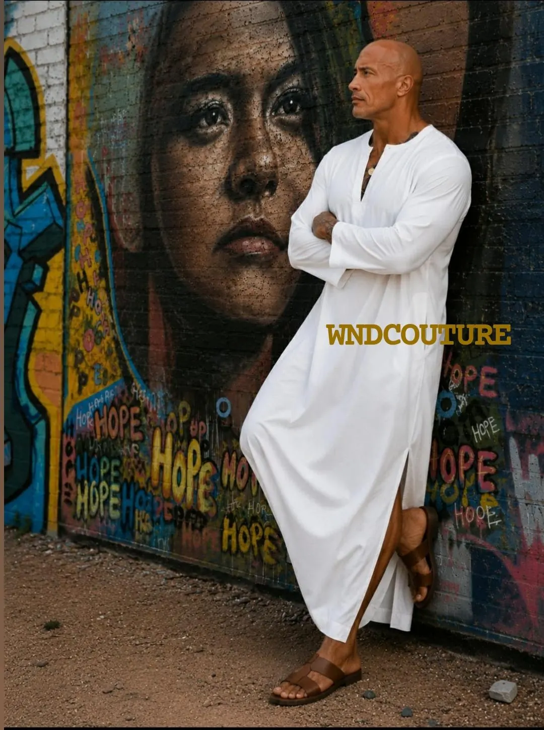 Man white Pure Linen Kaftan for Men - Long Summer Tunic - Breathable Boho for men's - image 5