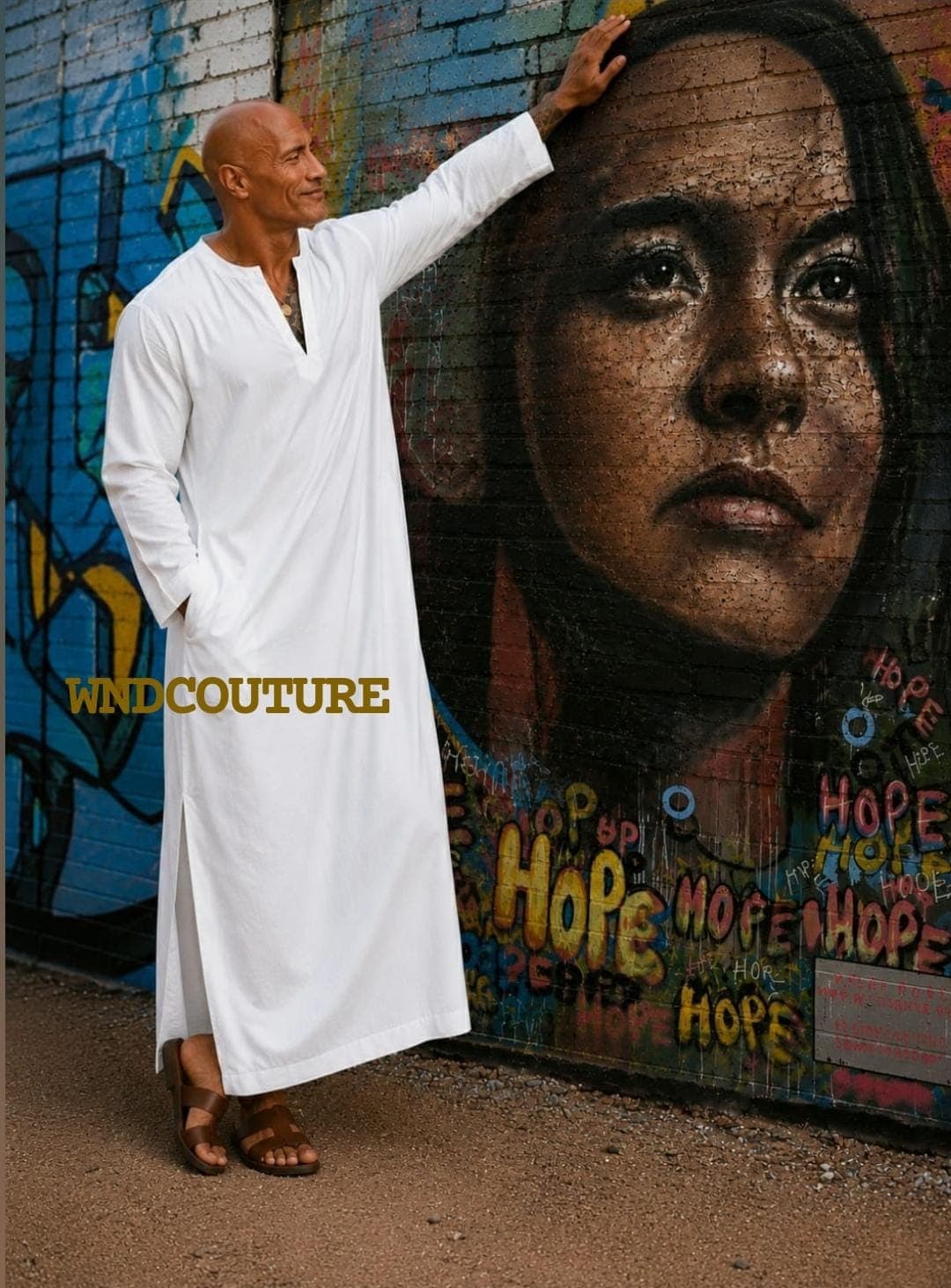 Man white Pure Linen Kaftan for Men - Long Summer Tunic - Breathable Boho for men's - image 3