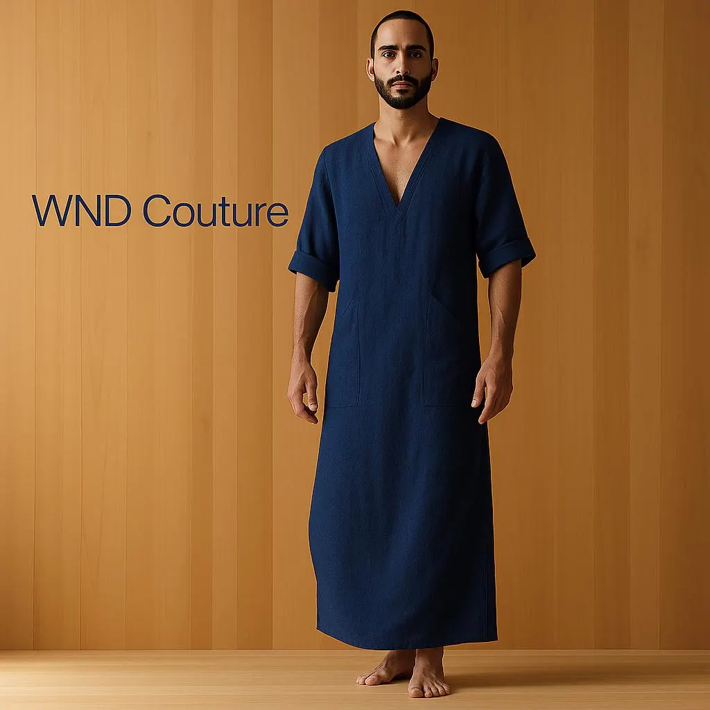 Custom Made Kaftan,  Menswear Olive Green Kaftan For Men, Men's Long Wear Robe Caftan - image 5