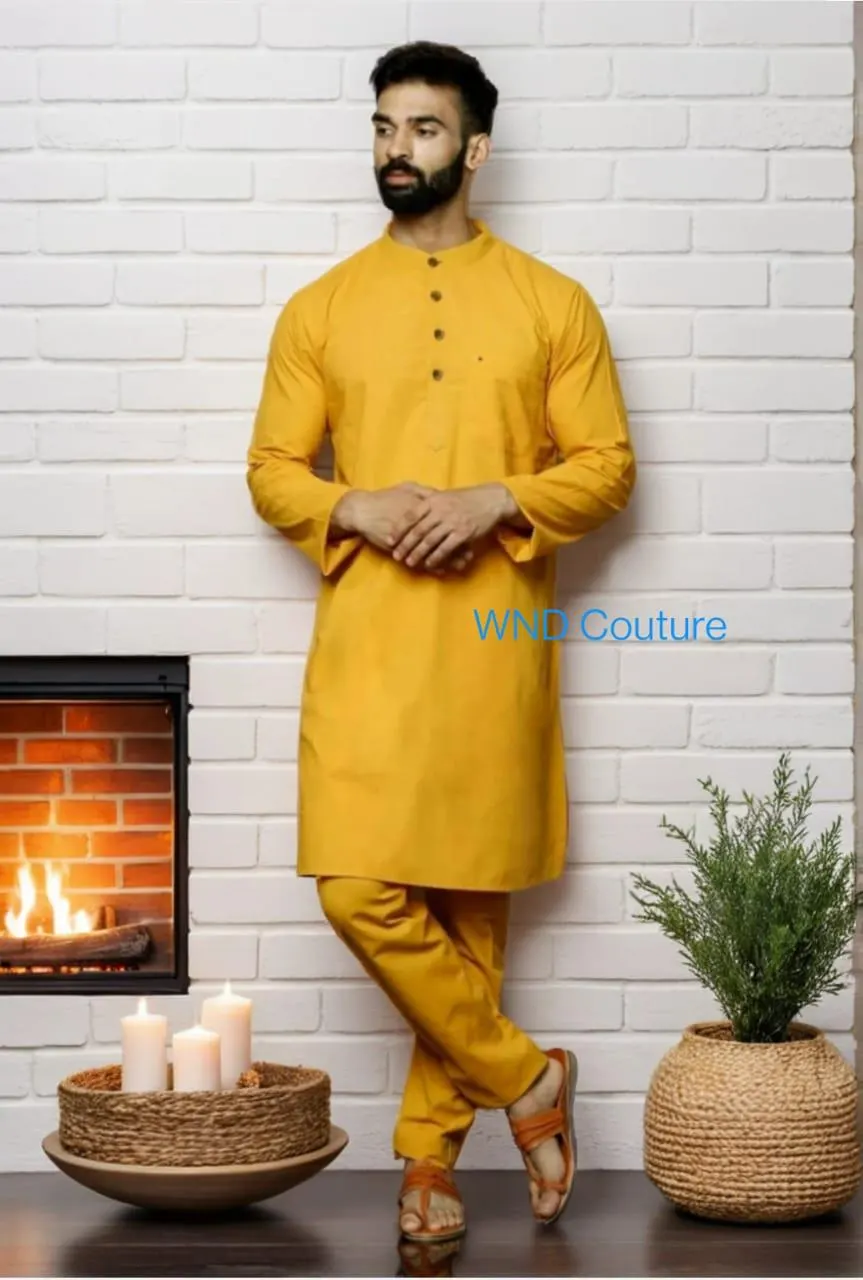 Men's Olive Green Kurta: Handcrafted Indian Wedding Attire - image 4