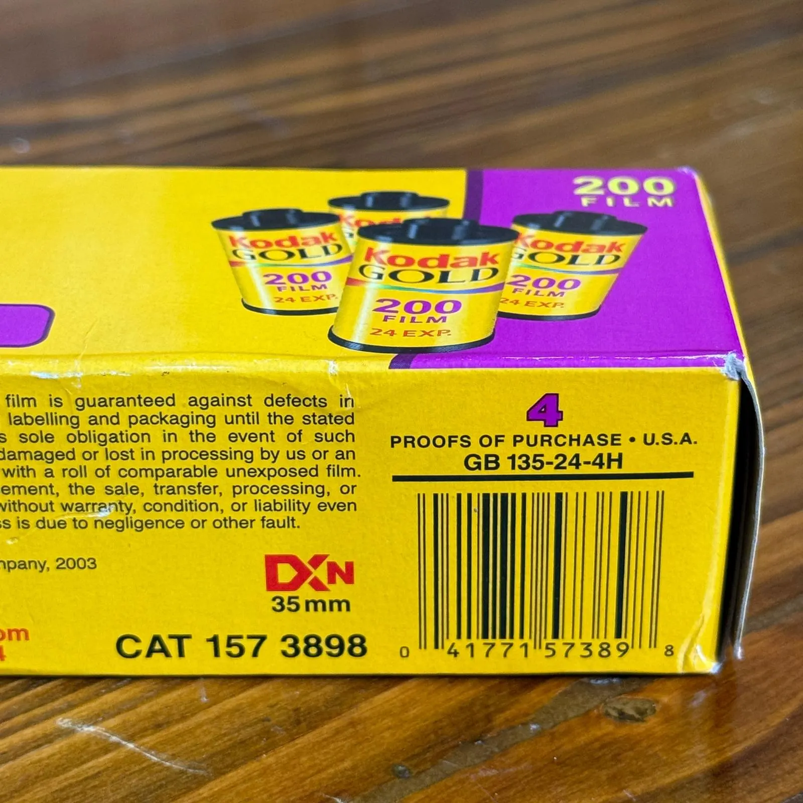 Kodak Gold 200 35mm Film 4 Rolls 24 Exp Yellow New Expired 2006 Bright Sun Flash - image 4