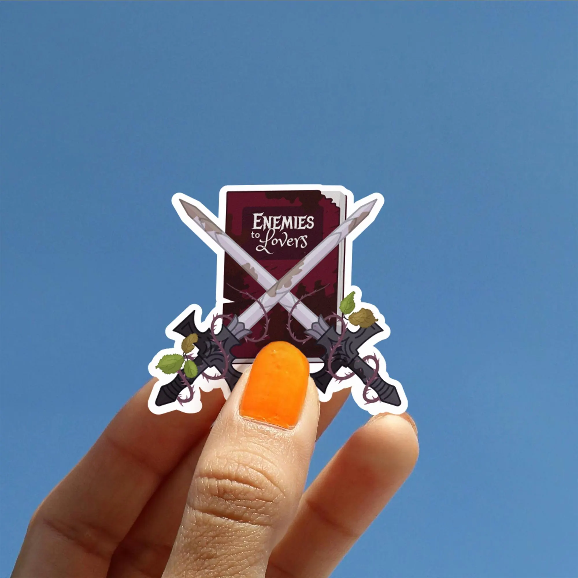 Enemies to Lovers Trope | Cute Bookish Stickers for Kindle Insert | Booktok Stickers I Romantasy Merch | Kobo Case