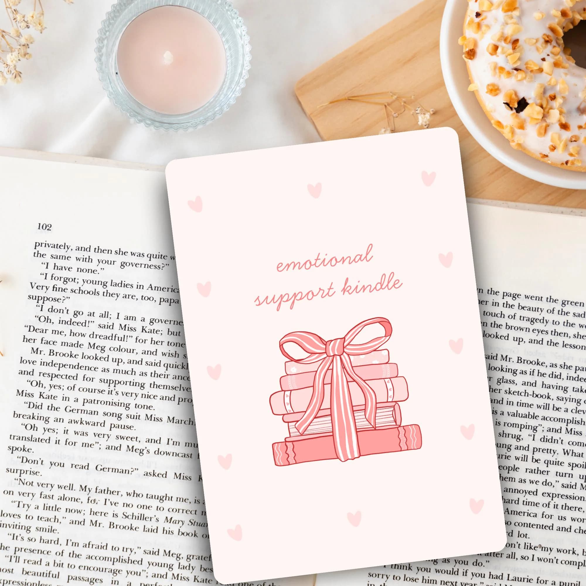 Printable Kindle Insert for clear case | Emotional support Kindle | Kobo Libra Colour Case & Kobo Clara Colour | Kindle Paperwhite Colorsoft