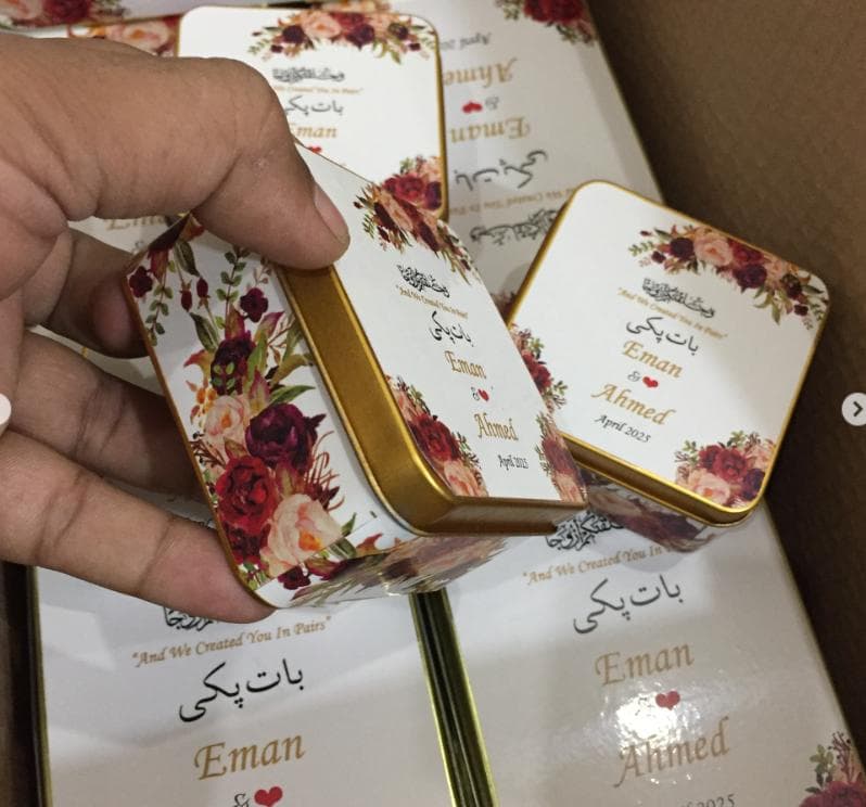 Wedding Favor Box, Floral Tin Box - image 4