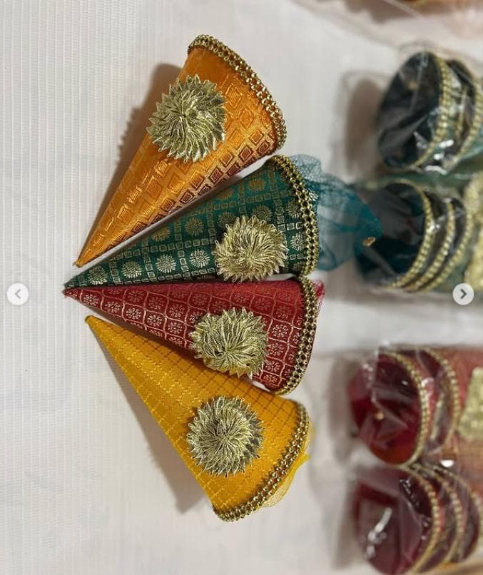 Traditional Cone Style Wedding Favors, Bid , Return Gift, Mehndi Night - image 4