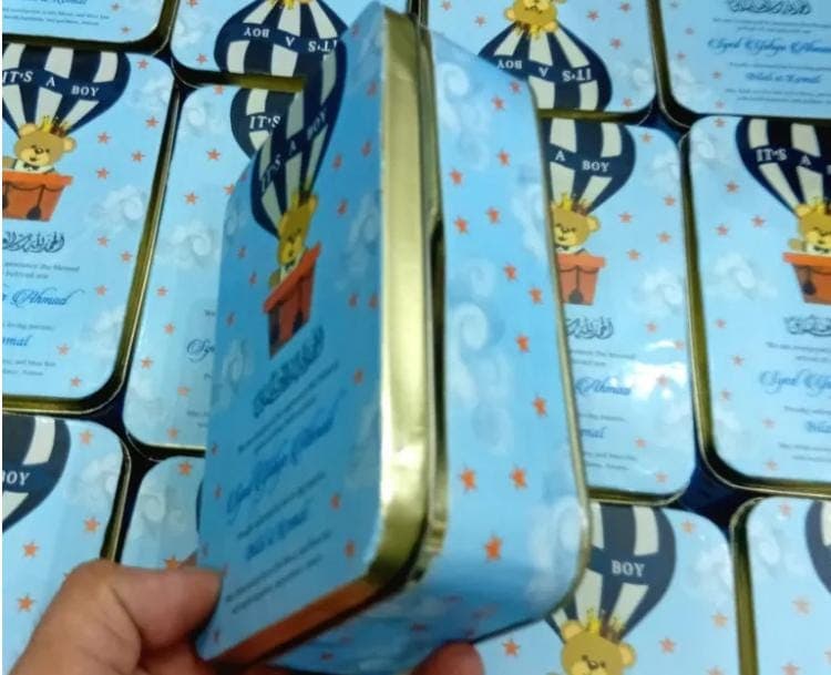 Customizable Baby Boy Birth Announcement Sweet Box. - image 3