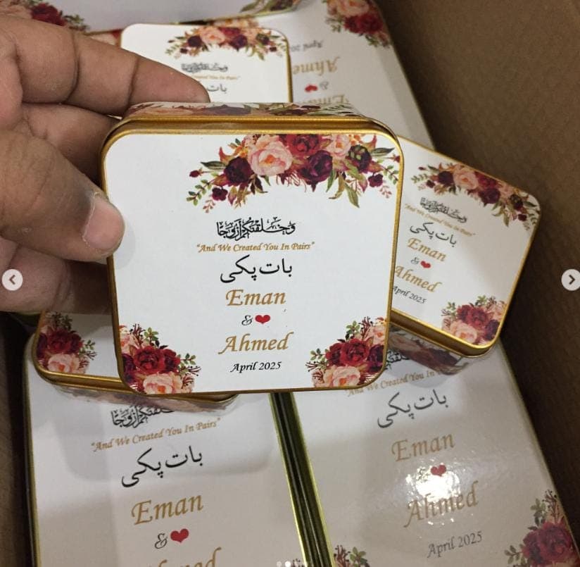 Wedding Favor Box, Floral Tin Box - image 3