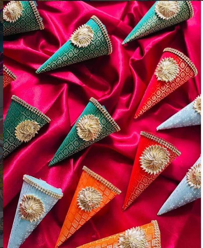 Traditional Cone Style Wedding Favors, Bid , Return Gift, Mehndi Night - image 3