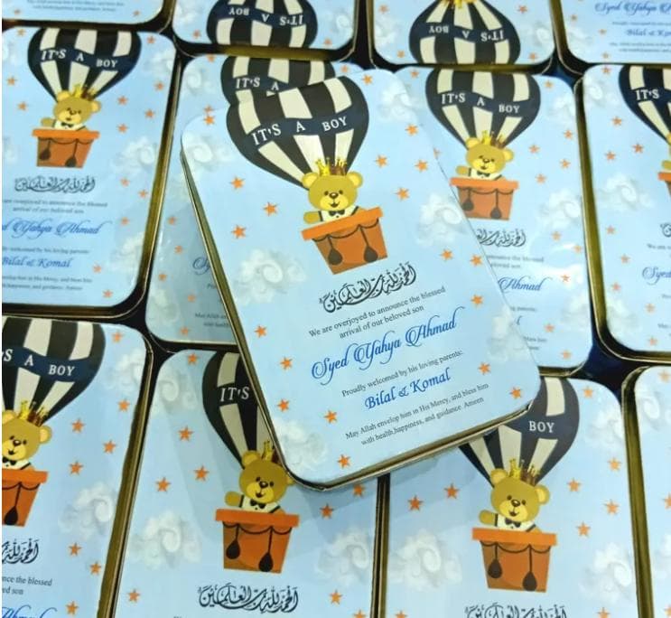 Customizable Baby Boy Birth Announcement Sweet Box. - image 5