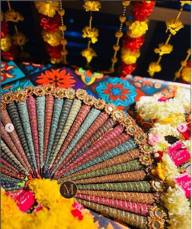 Henna Cone Gota Cover, Mehndi Decor, Pakistani Wedding Tradition - image 3