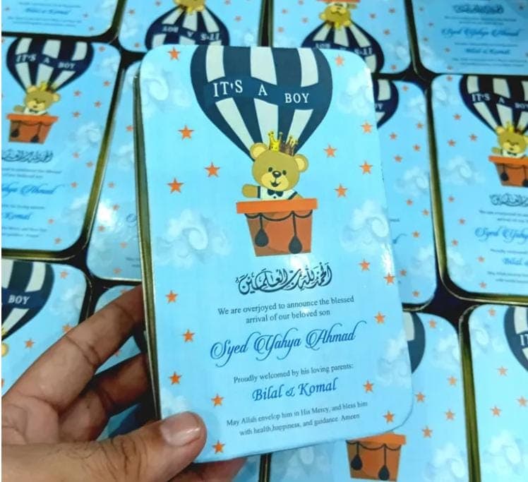 Customizable Baby Boy Birth Announcement Sweet Box. - image 4