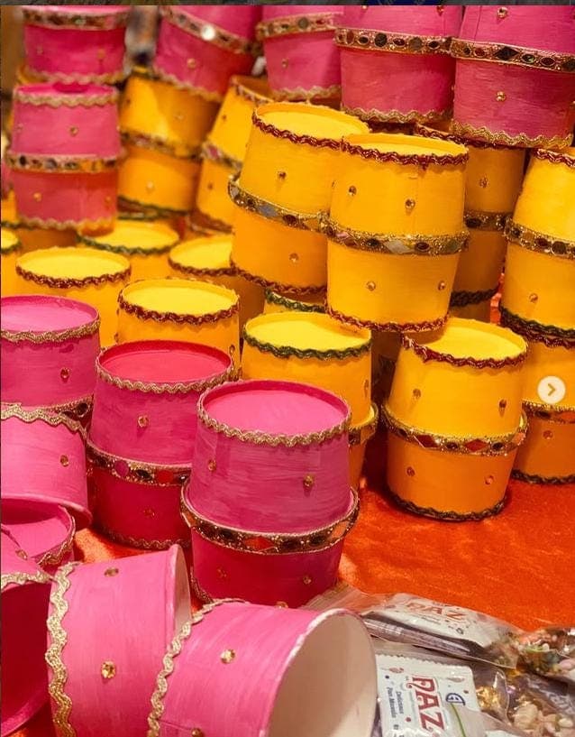 Handmade Dholki Style Favors For Mehndi/ Mayun