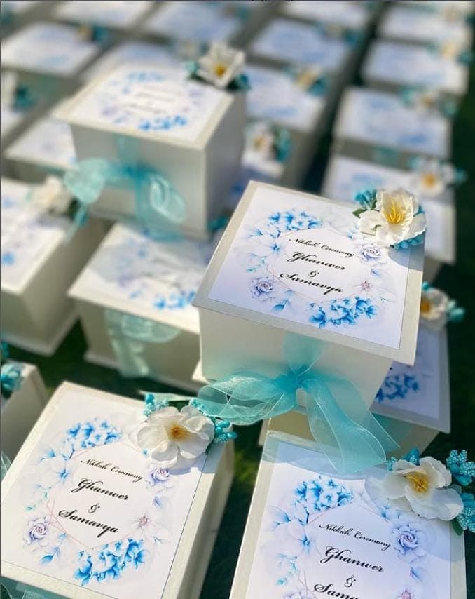 Magnetic flat boxes/ Wedding Favor, Baby announcement, Birthday Return Gift - image 4