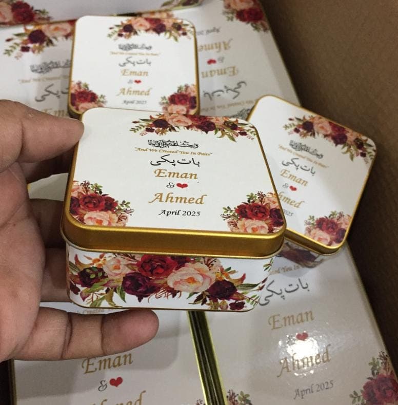 Wedding Favor Box, Floral Tin Box - image 5
