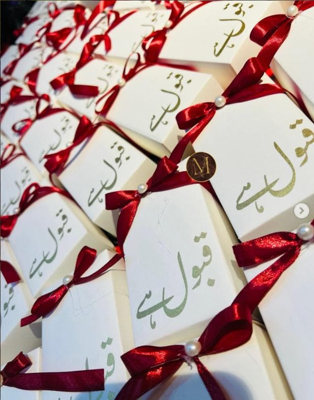 Qabool Hai Printed Wedding Favors