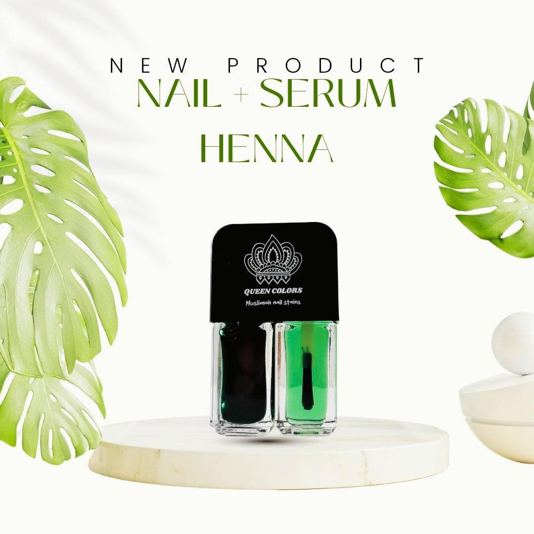 Henna Nail Stain Set (2pcs, 5ml) | Organic Henna & Nail Serum Halal | – Wudhu-Friendly and Water-Permeable | Natural Mehndi Nail Kit - image 3