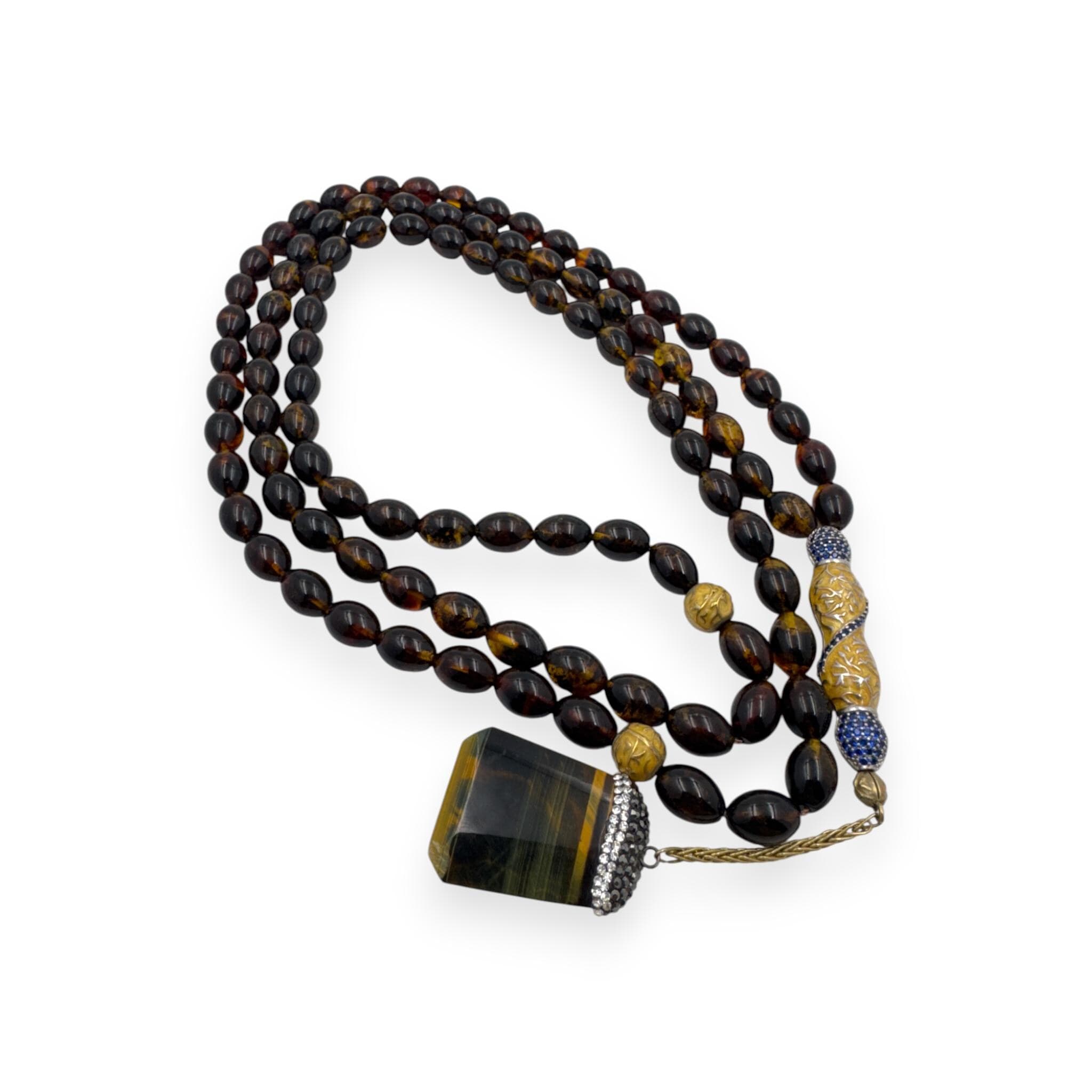 Special Design - Natural Amber 99 Beads Misbaha | Handcrafted Islamic Prayer Beads with Tassel, Baltic Amber, Fossil Beads, Unique Tasbih - image 5