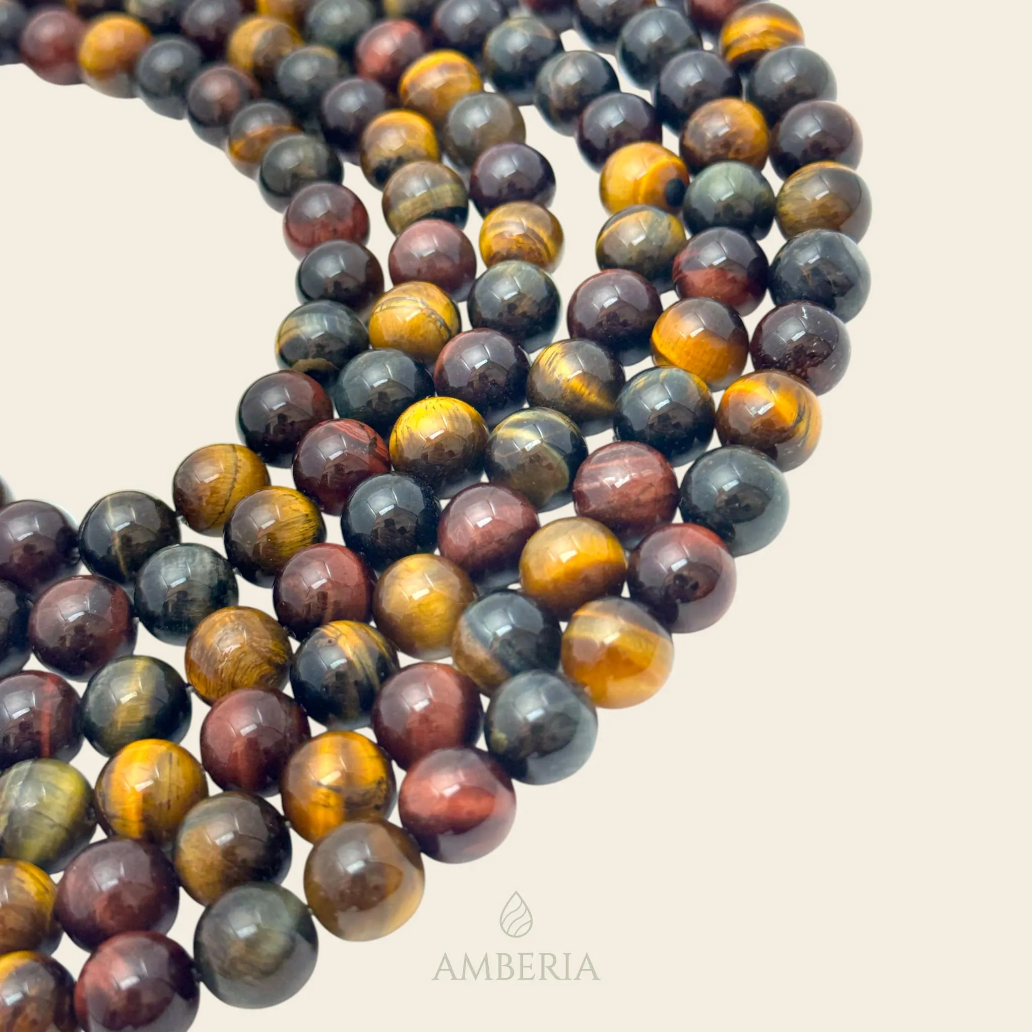 Multicolor Tiger's Eye Loose Gemstone Beads 10mm for Jewelry Making AAA Quality Guaranteed