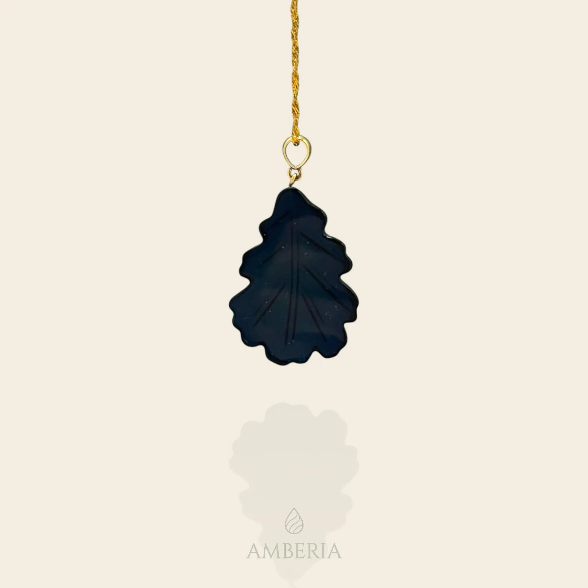 Dark Blue Baltic Amber Pendant 925 Sterling Silver, Pine Tree Carved Necklace, Navy Succinite Gemstone, Handcrafted Forest Inspired Jewelry