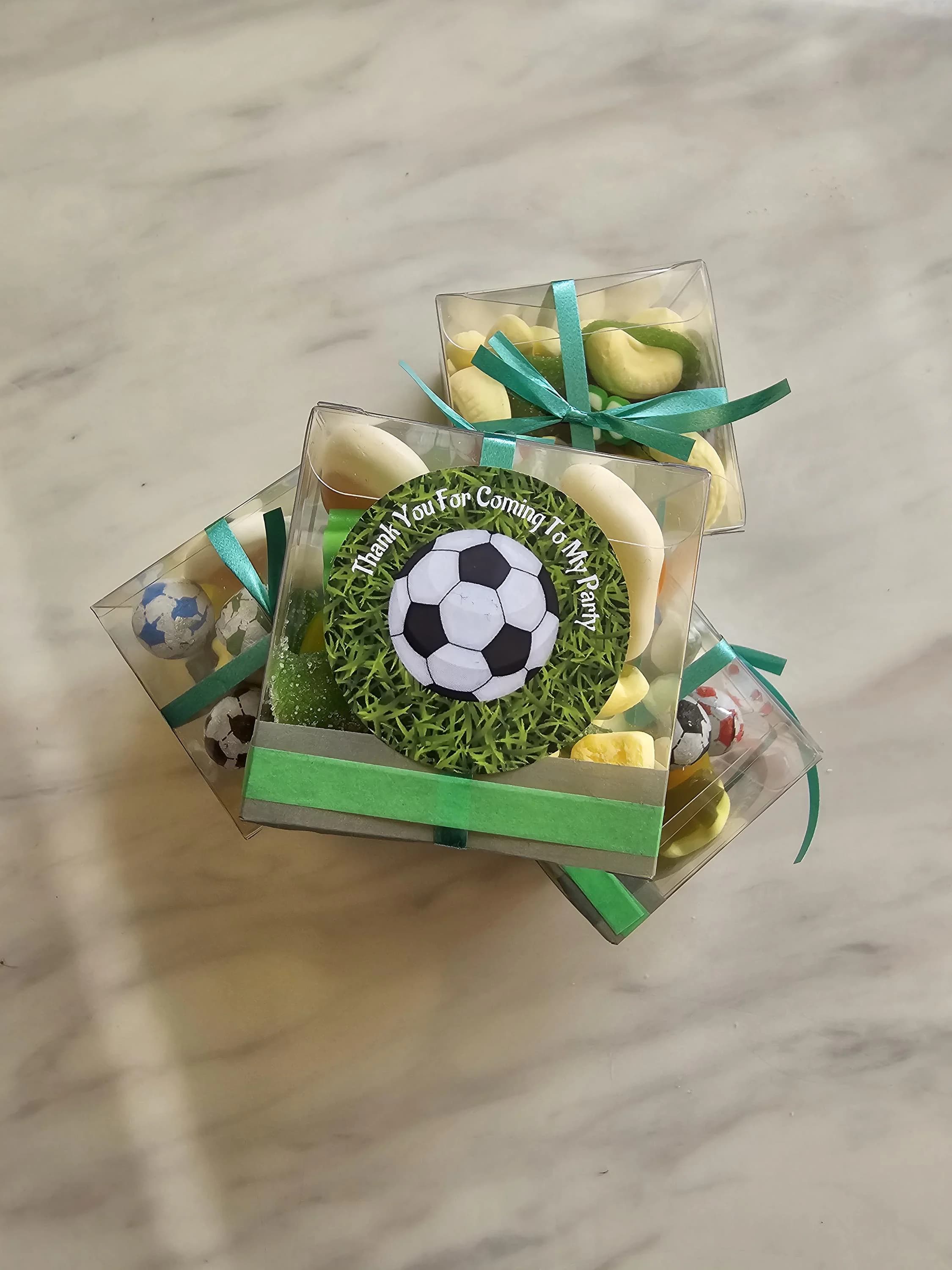 Personalised Football Sweet Box, Kids Birthday Party Favours, Team Colours, Bulk Order