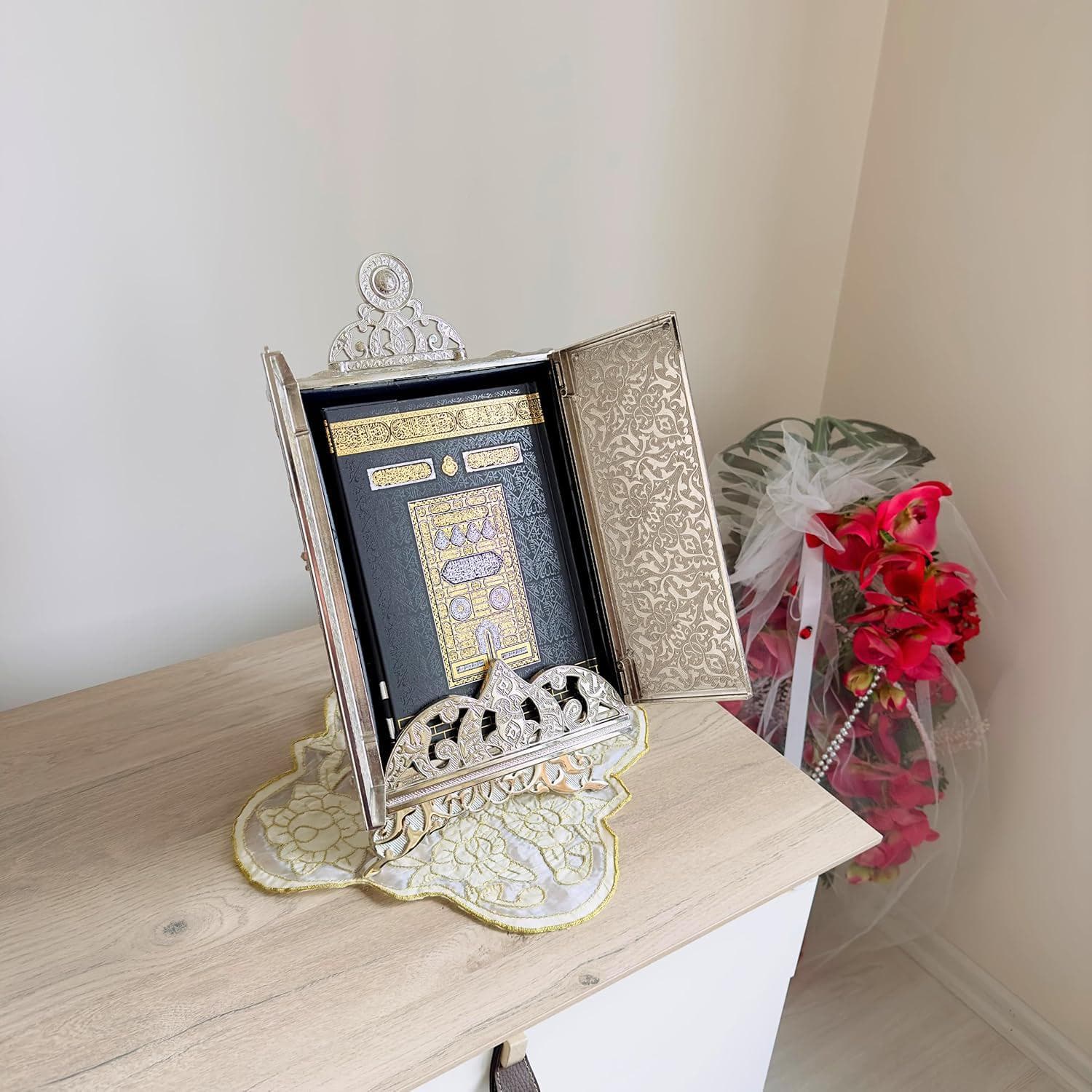 Luxury Metal Quran Box: Islamic Book Storage Box, Muslim Wedding Gift Decor - image 2
