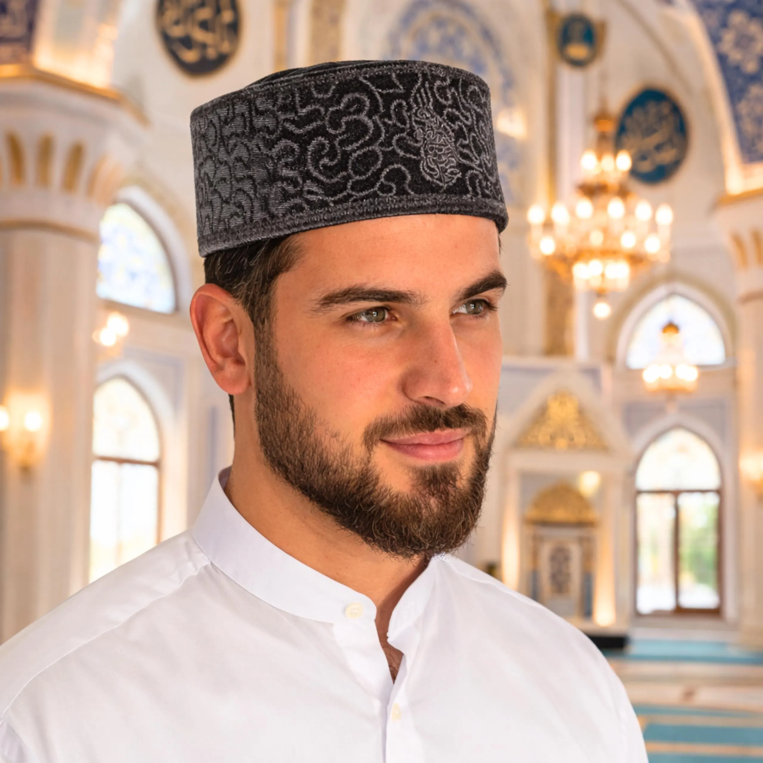 Rifai Style Man Prayer Cap: Muslim Takke, Islamic Kufi Cap, Men Prayer Hat - image 4