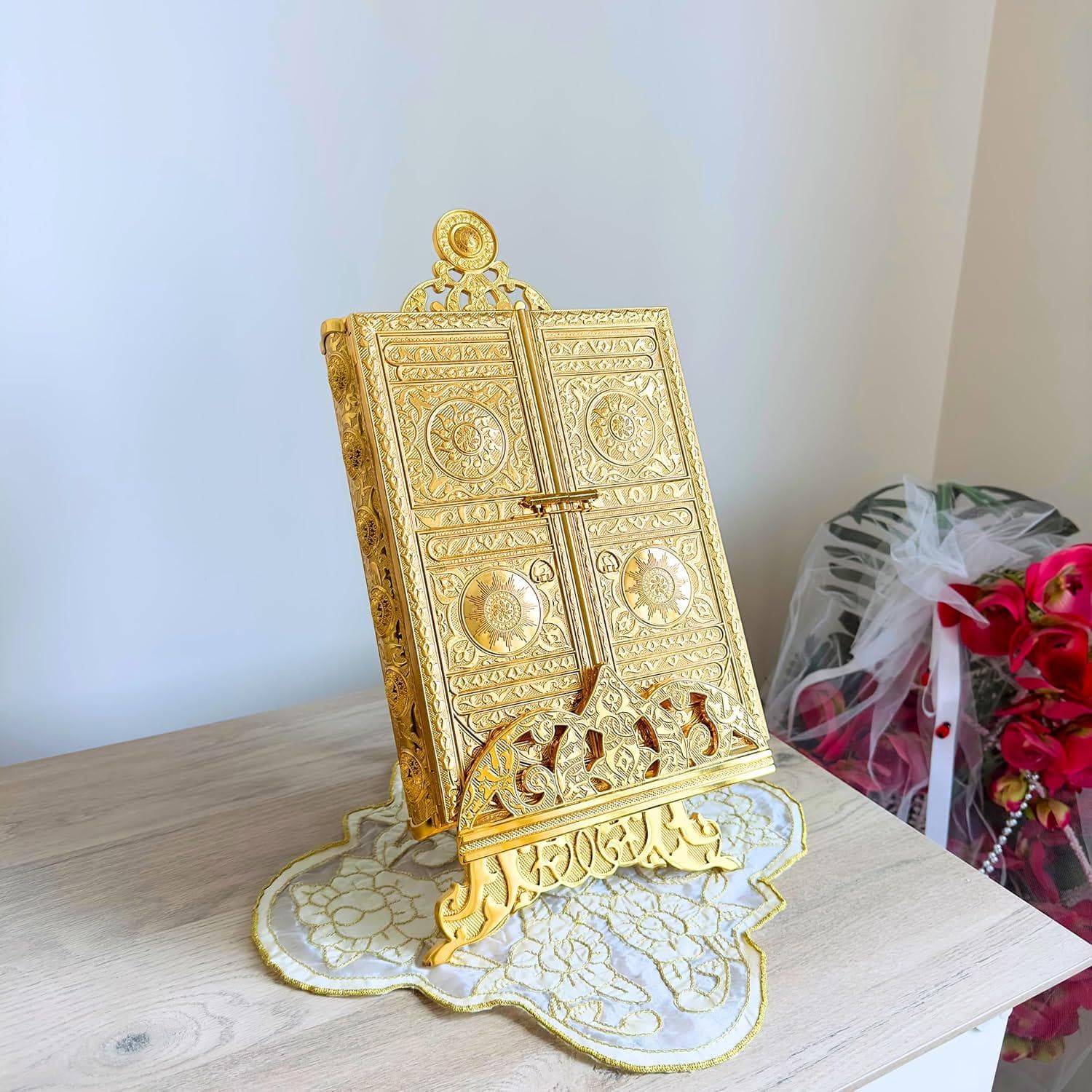 Luxury Metal Quran Box: Islamic Book Storage Box, Muslim Wedding Gift Decor