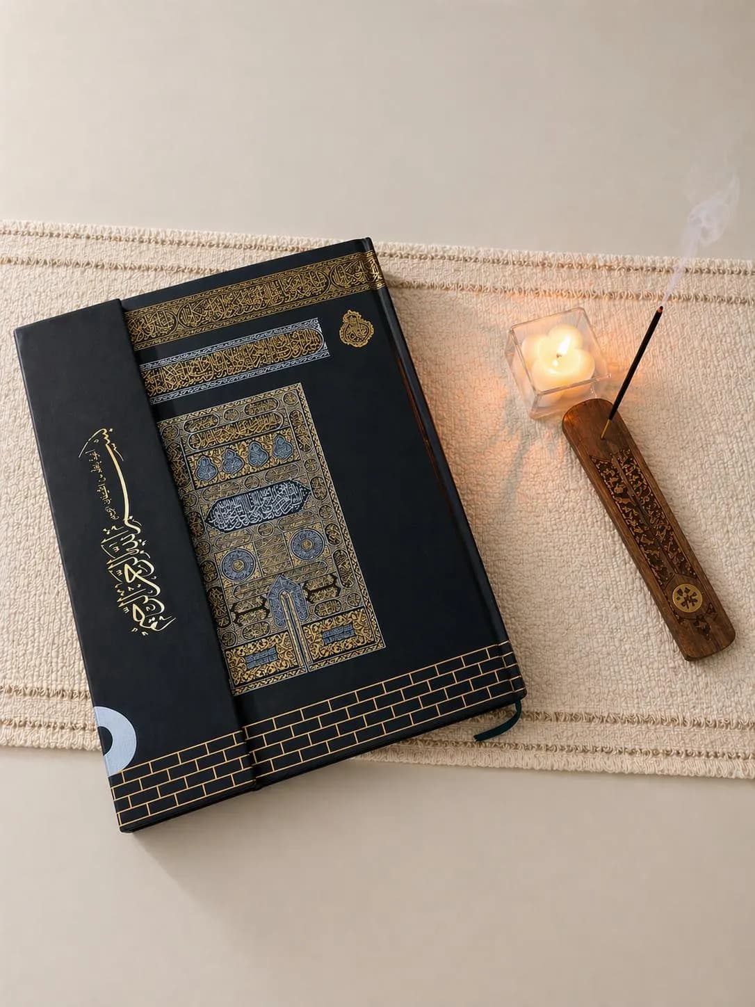 Kaaba Pattern Large Print Arabic Quran with QR Audio: Easy Read Computer Script, Hardcover Quran,Islamic Gift