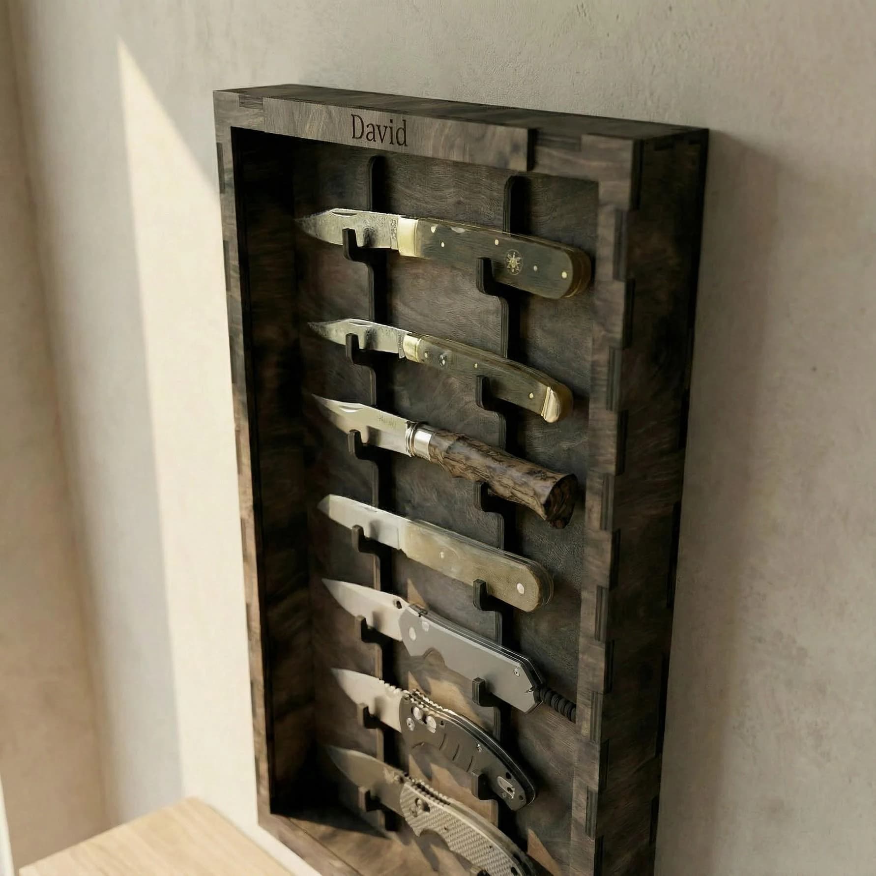 Wooden Knife Display,Knife Display Case,Knife Display Box,Knife Wall Display,Knife Display Rack,Pocket Knife Display,Knife Collection Holder