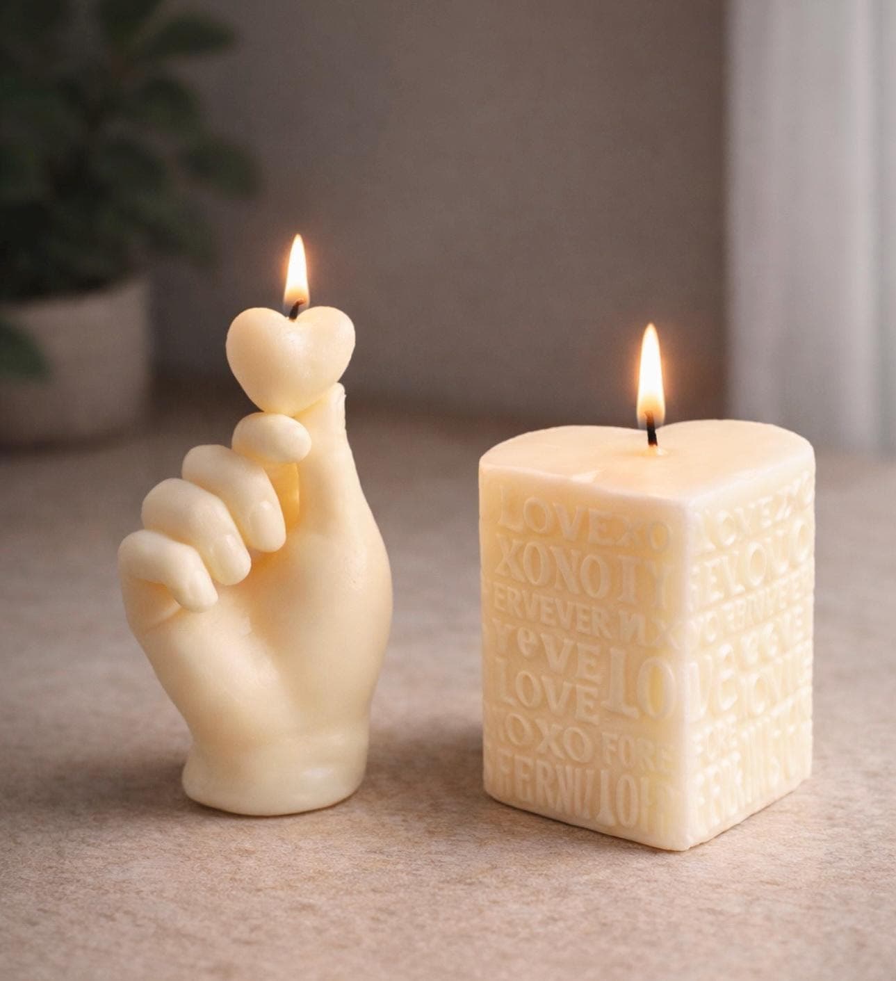 Handmade Heart  Soy Candle Love Hand Candle Valentine’s Day Gift Candle Gift for Her