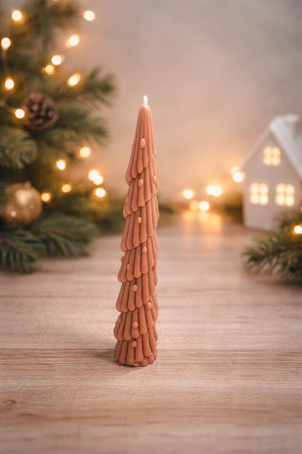Holiday Taper Candle | Christmas Tree Design | Handmade Soy Wax | Festive Gift Idea - image 3