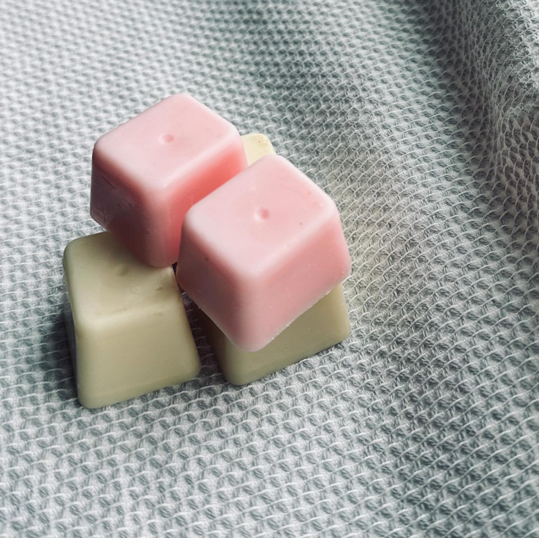 Soy Cube Candles Set – Blush & Ivory Aesthetic Gift, Handmade Home Decor , Valentine Gift - image 3