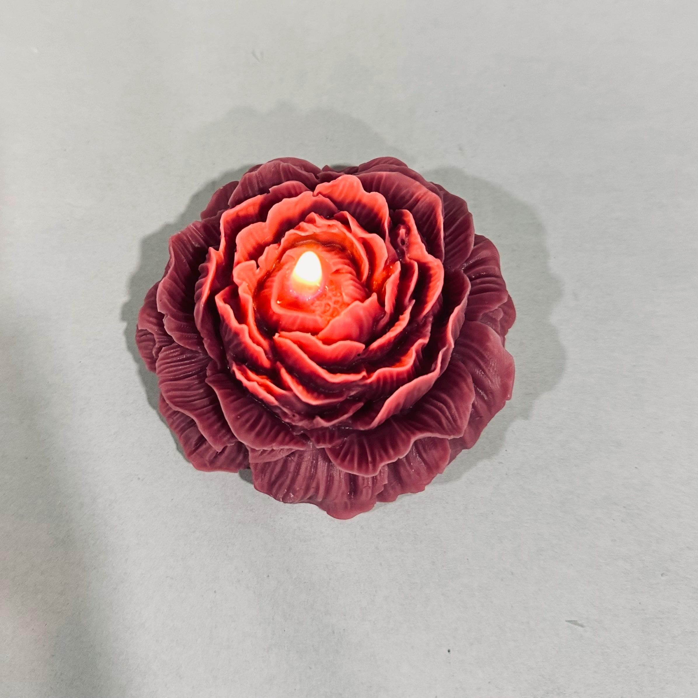 Peony Flower Candle | Romantic Gift for Her | Floral Soy Candle | Wedding Decor | Aesthetic Home Decor - image 3