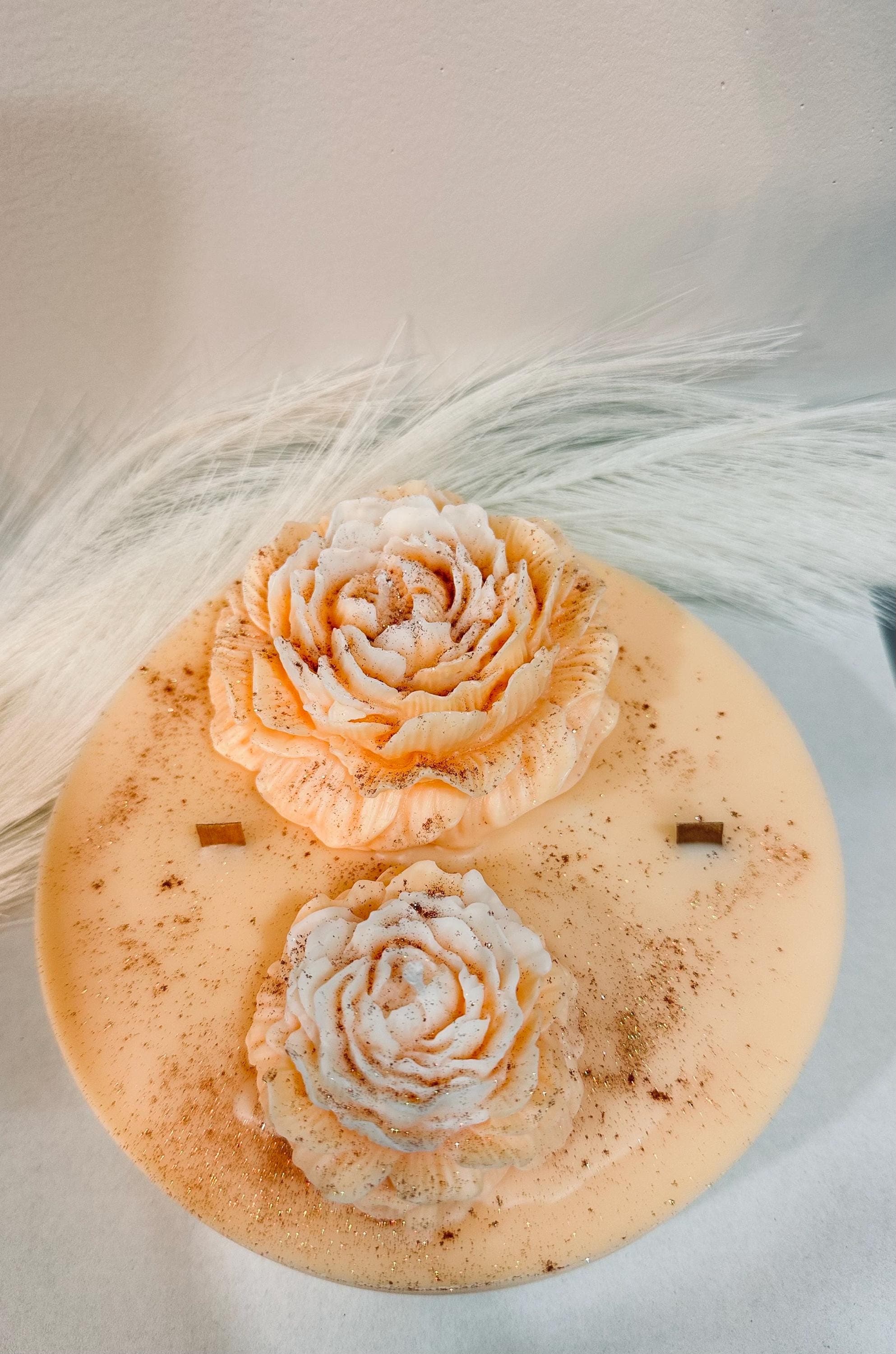 Peony Flower Candle, Handmade Soy Wax, Floral Candle, Aesthetic Decor, Strong Scented Candle, Gift for Her, Wedding Decor - image 4